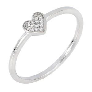 Bony Levy 18k White Gold Diamond Heart Ring